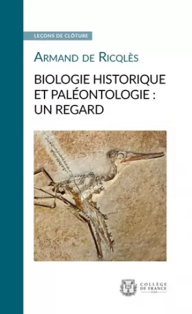 Couverture du produit · Biologie historique et paléontologie : un regard
