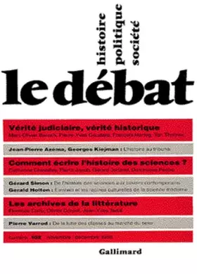 Couverture du produit · Le débat 102 : novembre-décembre 1998