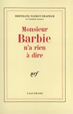 Couverture du produit · Monsieur Barbie n'a rien à dire