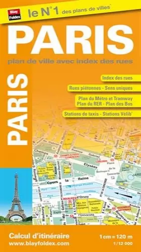 Couverture du produit · Plan de Paris - Avec localisation des stations Vélib', et plans : du métro, des Bus, du RER et du tramway - Echelle : 1/12 000