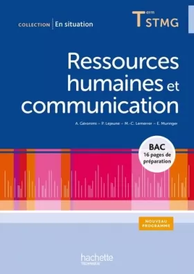Couverture du produit · Ressources humaines et communication Terminale STMG - Livre élève - Ed.2013