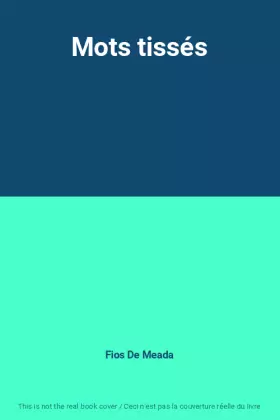 Couverture du produit · Mots tissés