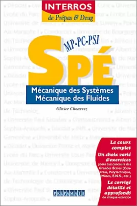 Couverture du produit · Mécanique des systèmes - Mécanique des fluides Spé MP-PC-PSI