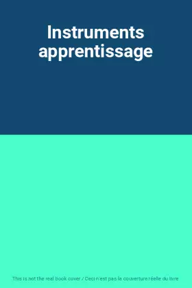 Couverture du produit · Instruments apprentissage
