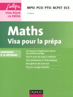 Couverture du produit · Maths - Visa pour la prépa - 3e éd. - MPSI-PCSI-PTSI-BCPST-ECS