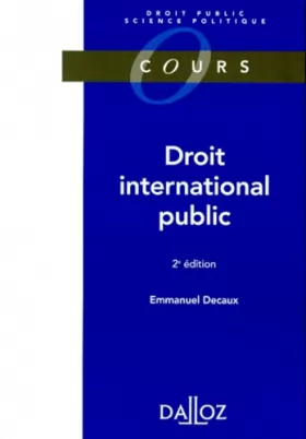 Couverture du produit · Droit international public, 2e édition