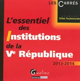 Couverture du produit · L'essentiel des institutions de la Ve République