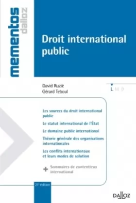 Couverture du produit · Droit international public - 21e éd.: Mémentos