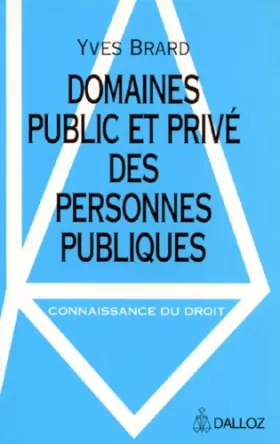 Couverture du produit · Domaines public et privé des personnes publiques