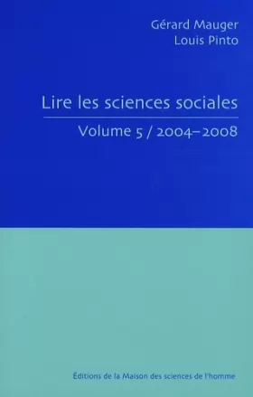Couverture du produit · Lire les sciences sociales : Tome 5, 2004-2008
