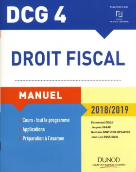 Couverture du produit · DCG 4 - Droit fiscal 2018/2019 - Manuel