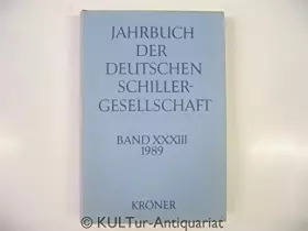 Couverture du produit · Jahrbuch der Deutschen Schillergesellschaft, Bd.33, 1989