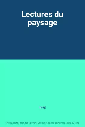 Couverture du produit · Lectures du paysage