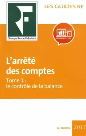 Couverture du produit · L'arrêté des comptes: Tome 1, Le contrôle de la balance