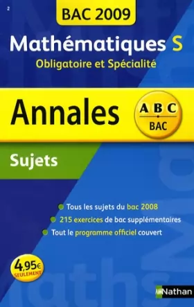 Couverture du produit · ANNAL 09 ABC BAC SUJ MATHS S