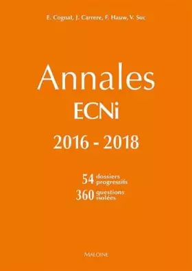 Couverture du produit · Annales ECNI 2016-2018