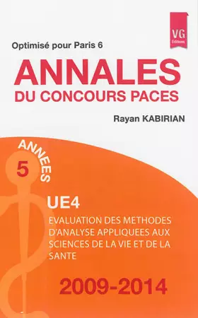 Couverture du produit · Annales du concours PACES UE4 2009-2014: Optimisé pour Paris 6