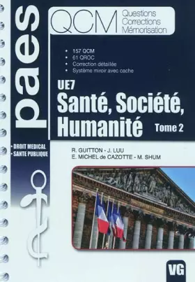 Couverture du produit · Santé, société, humanité UE7 : Tome 2
