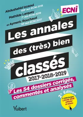 Couverture du produit · Les annales des (très) bien classés 2017-2018-2019 - La correction corrigée, commentée et analysée des 54 dossiers: À télécharg
