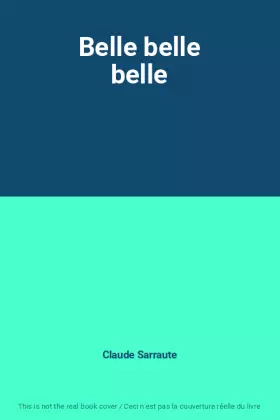 Couverture du produit · Belle belle belle