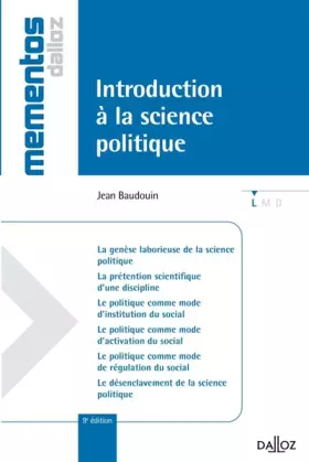 Couverture du produit · Introduction à la science politique