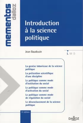 Couverture du produit · Introduction à la science politique