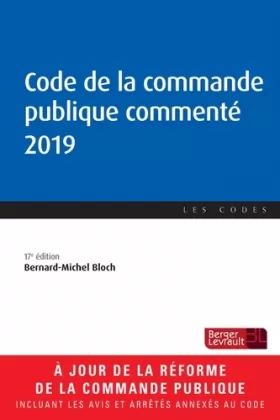 Couverture du produit · Code de la commande publique commenté 2019 (17e éd.)