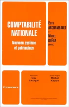Couverture du produit · Comptabilité Nationale : Nouveau système et patrimoines