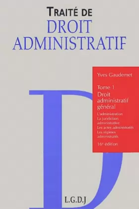 Couverture du produit · Droit administratif, tome 1, 2e édition