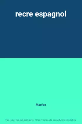 Couverture du produit · recre espagnol