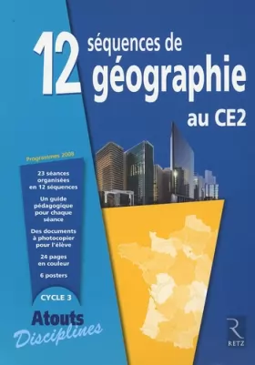Couverture du produit · 12 séquences de géographie au CE2 : Programmes 2008