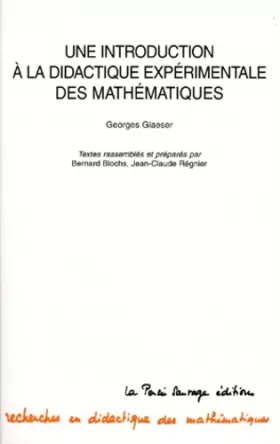 Couverture du produit · Une introduction à la didactique expérimentale des mathématiques