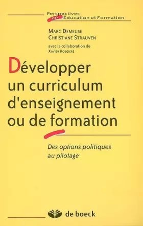 Couverture du produit · Développer un curriculum d'enseignement ou de formation
