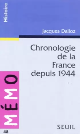 Couverture du produit · Chronologie de la France depuis 1944