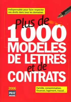 Couverture du produit · Plus de 1000 modèles de lettres et de contrats
