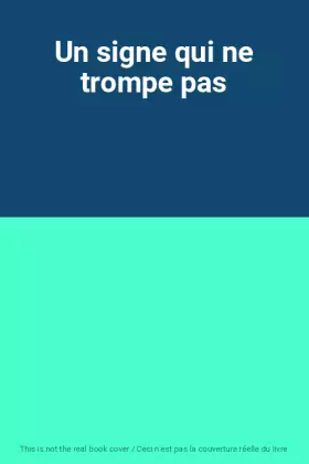 Couverture du produit · Un signe qui ne trompe pas