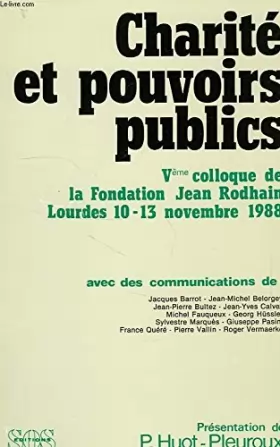 Couverture du produit · Charité et pouvoirs publics