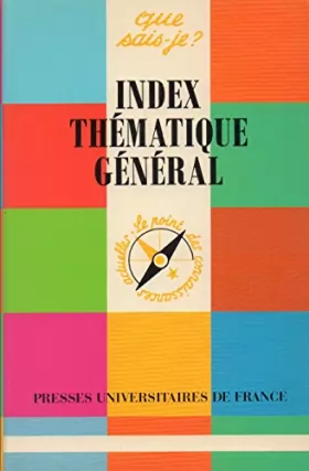 Couverture du produit · Index thématique général