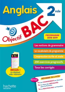 Couverture du produit · Objectif Bac Anglais 2nde - Nouveau lycée