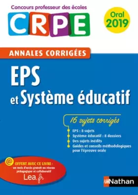 Couverture du produit · Annales EPS & Système éducatif - Oral 2019