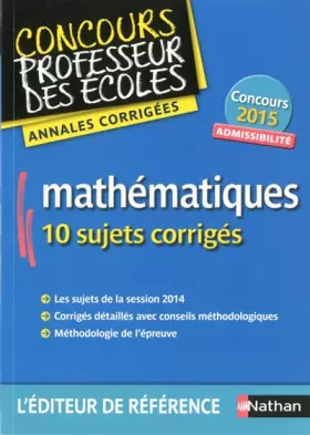 Couverture du produit · Annales CRPE 2015 : Admissibilité Mathématiques