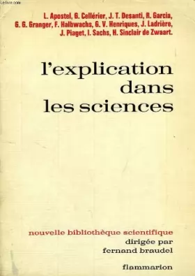 Couverture du produit · L'explication dans les sciences