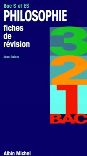 Couverture du produit · Philosophie bac S et ES - Révision 3, 2, 1 bac