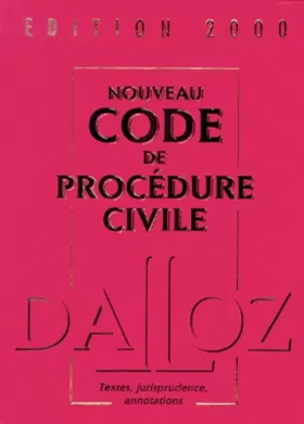 Couverture du produit · Nouveau code de procédure civile, édition 2000