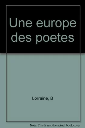 Couverture du produit · Une Europe des poètes