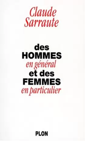 Couverture du produit · Des hommes en général et des femmes en particulier