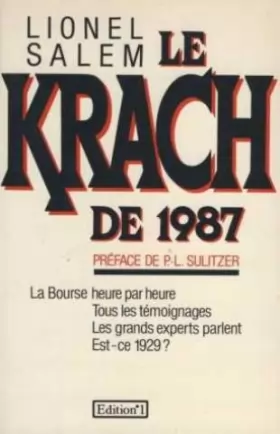 Couverture du produit · Le krach de 1987