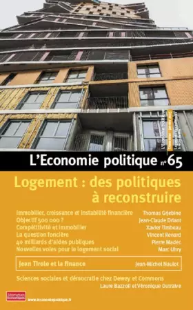 Couverture du produit · L'Economie politique - numéro 65 - Revue trimestrielle Janvier 2015