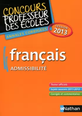 Couverture du produit · FRANCAIS 2013 ADMISSIBILITE
