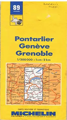 Couverture du produit · Carte routière : Evian - Annecy - Briançon, 89, 1/200000